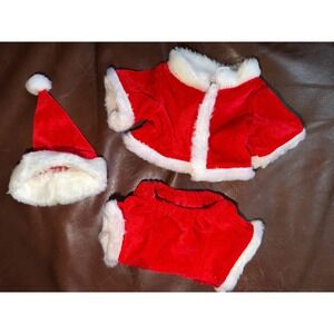 Webkinz Santa Costume Outfit Hat Vest Holiday Christmas‎ Red White